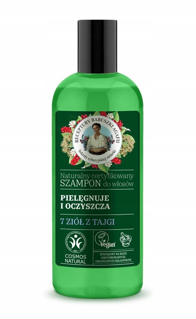 ziołowy szampon dziegciowy zioła i trawy agafii 500ml