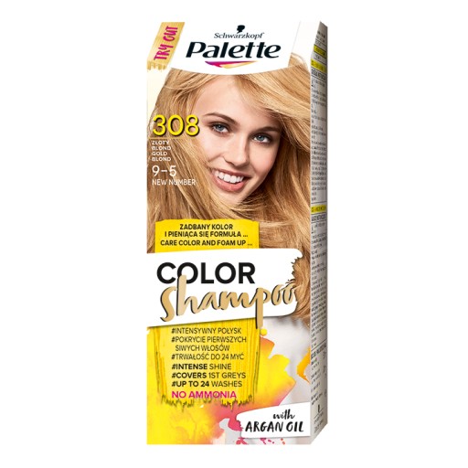 palette złoty blond szampon na szare włosy