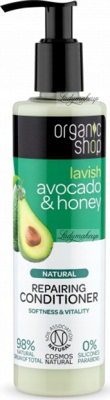 organic shop odżywka do włosów avocado&honey 280ml skład