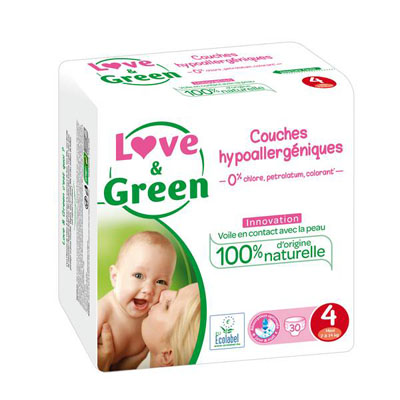 love and green pampers