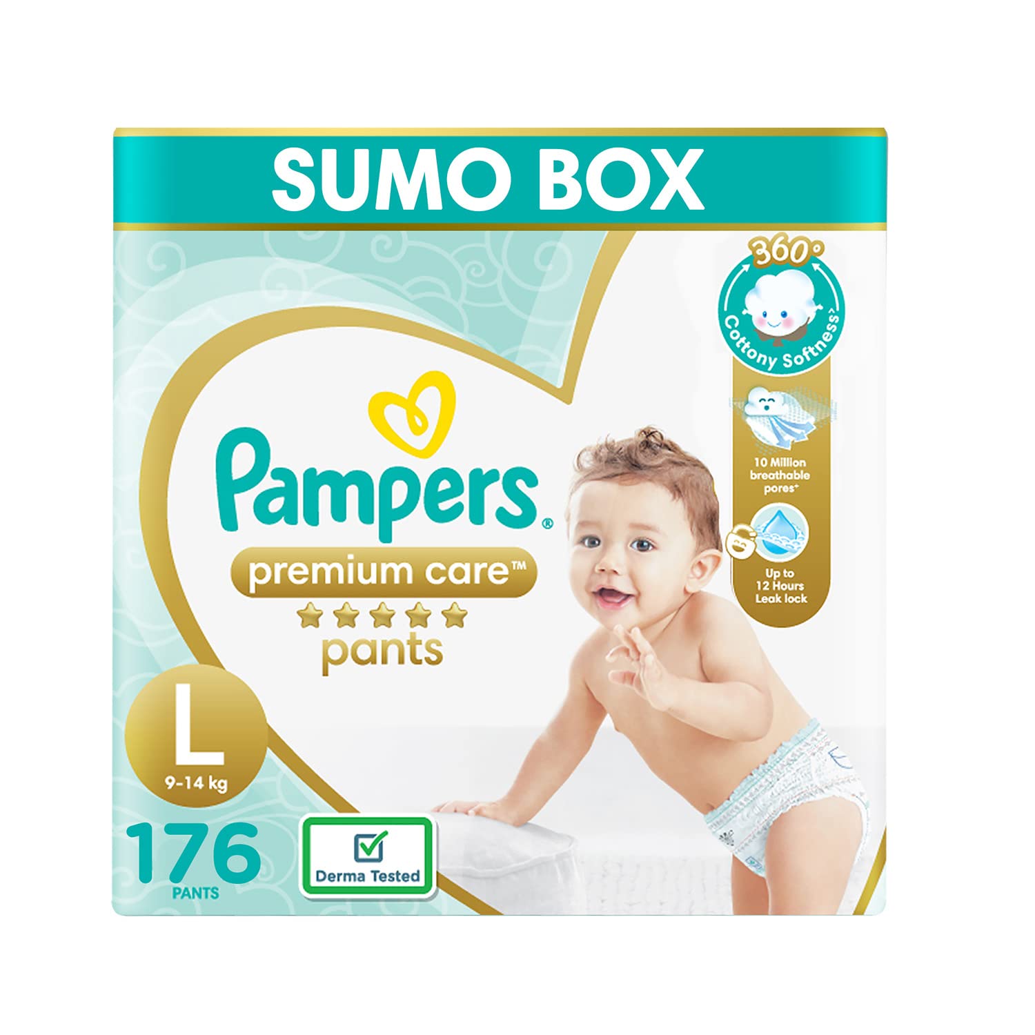 pampers premium care pants mega box