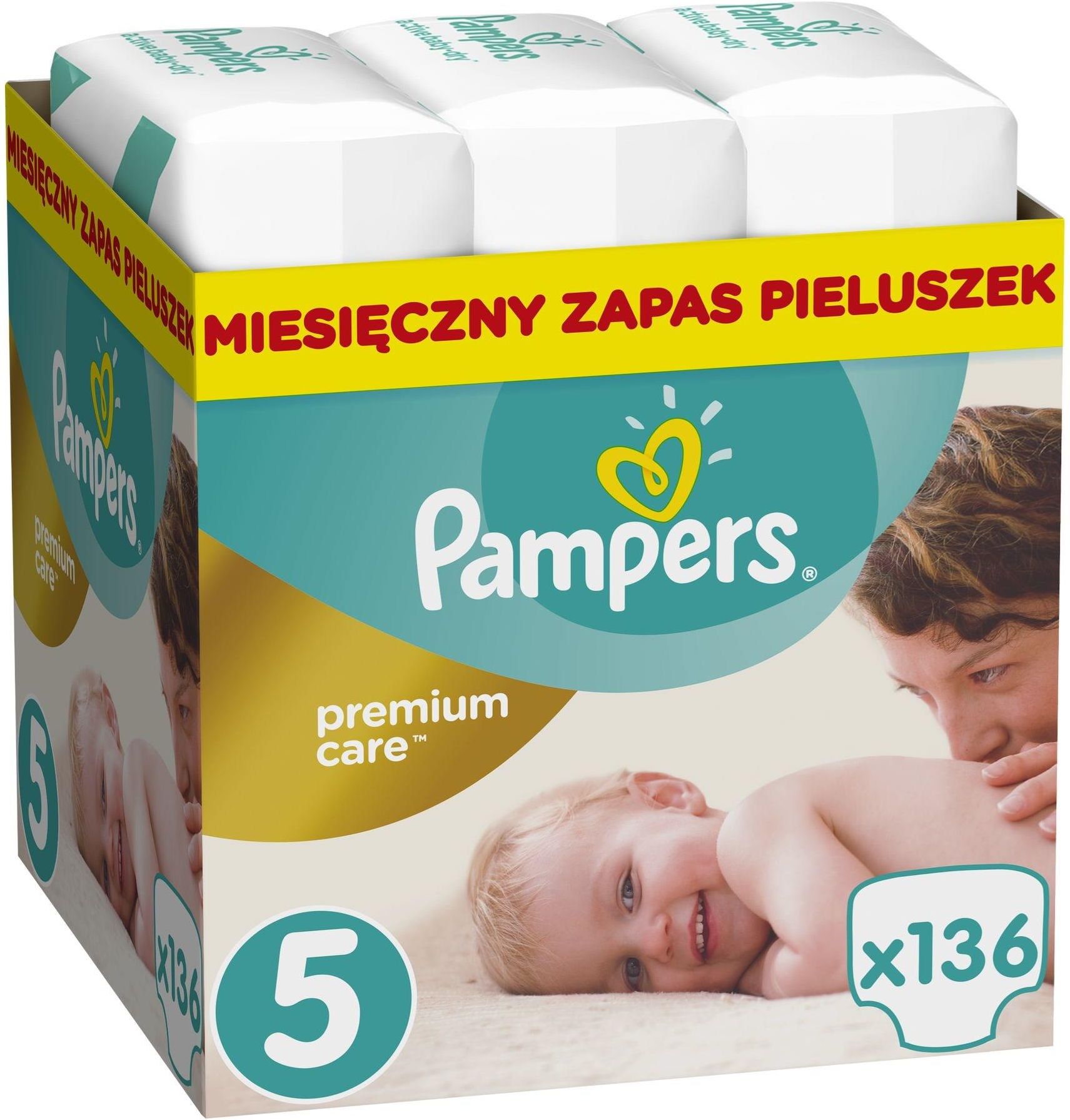 pampers premium care ile pieluszek na miesiąc