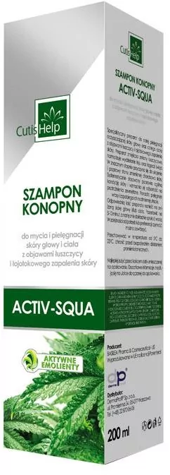 cutishelp activ-squa szampon konopny przeciw łuszczycy 200 ml