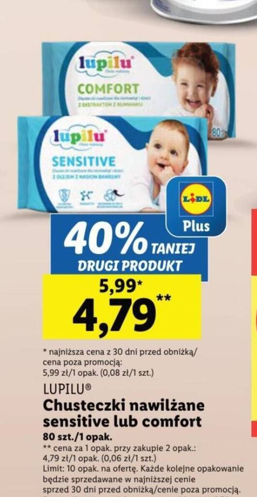 lidl chusteczki pampers sensitive