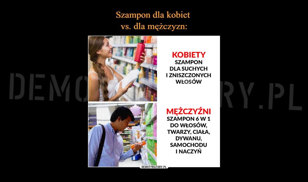 szampon dla kobiety i mężczyzny