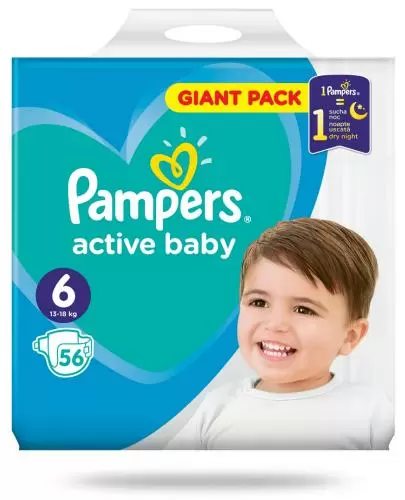 pieluchy pampers 6 56 sztuk