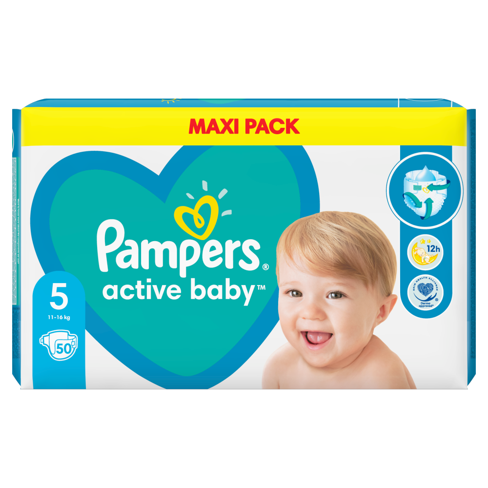 pampers active baby 4 50 sztuk