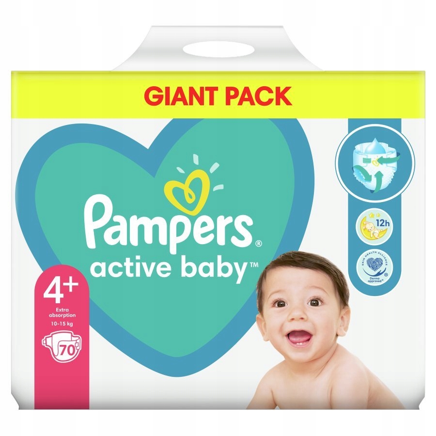 pampers active baby 4+ 70 szt