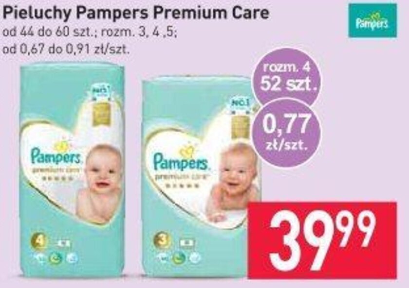 promocje na pampers premium care