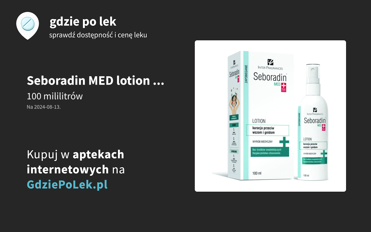 seboradin med szampon kuracja przeciw wszom i gnidom 100 ml