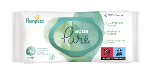 pampers aqua pure chusteczki nawilżające 18x 48sz