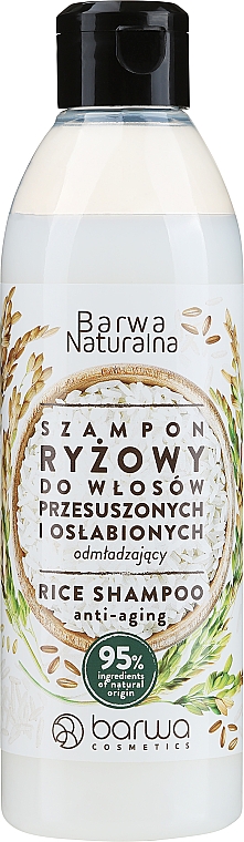 naturalna szampon do włosów ryżowy 300ml wizaz