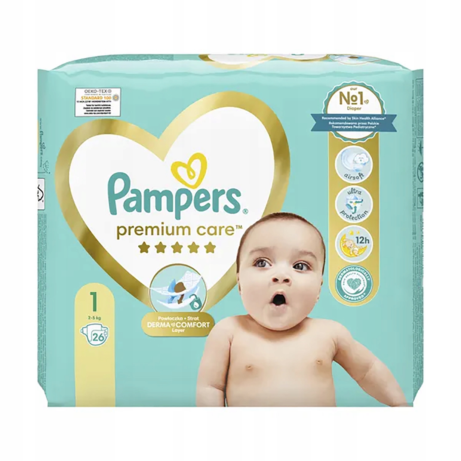 pampers premium care 1 22 sztuki