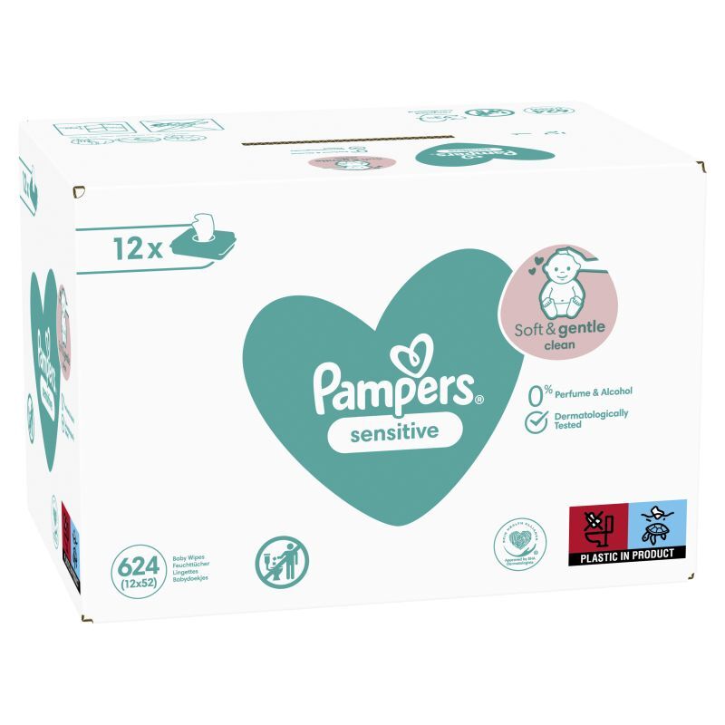 chusteczki pampers sensitive fragrance free apteka