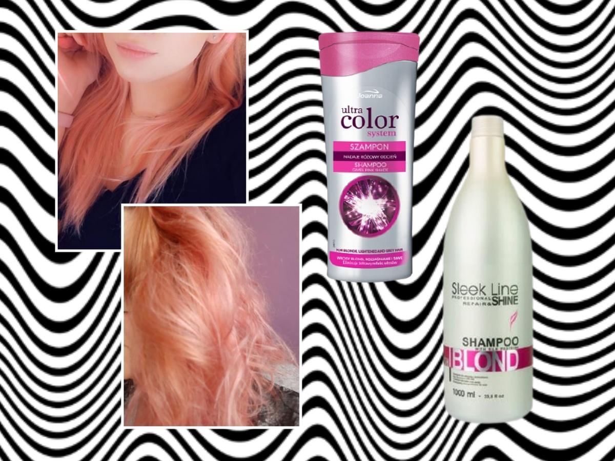 sleek line blond szampon różowy efekty