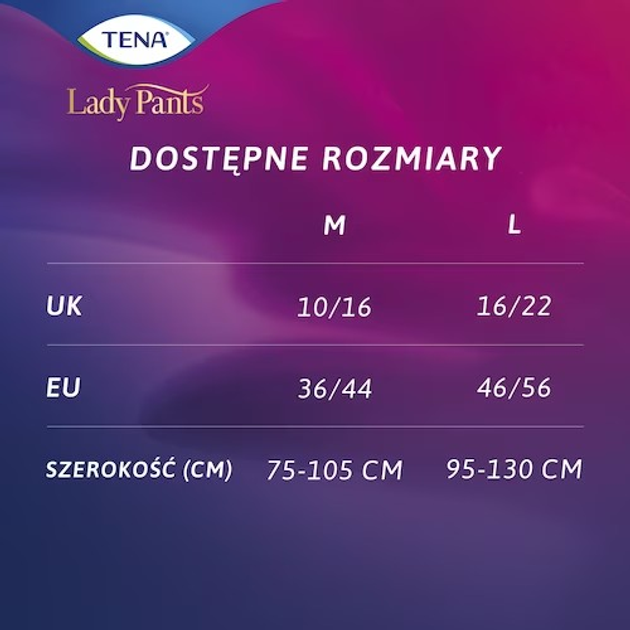 tena lady pieluchomajtki rozmiary