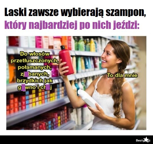 dziewczyny wybierają szampon który po nich jedzie