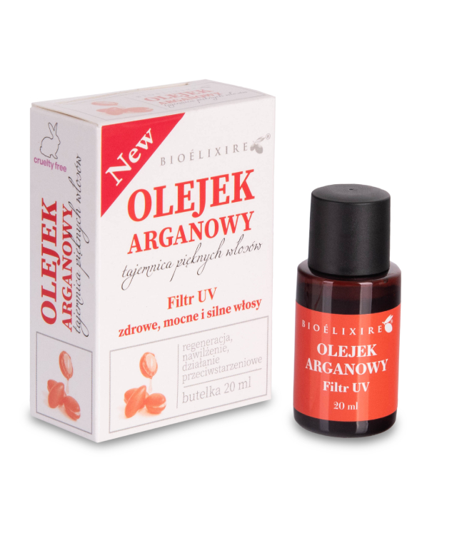 olejek silikonowy do włosów argan oil bioelixire