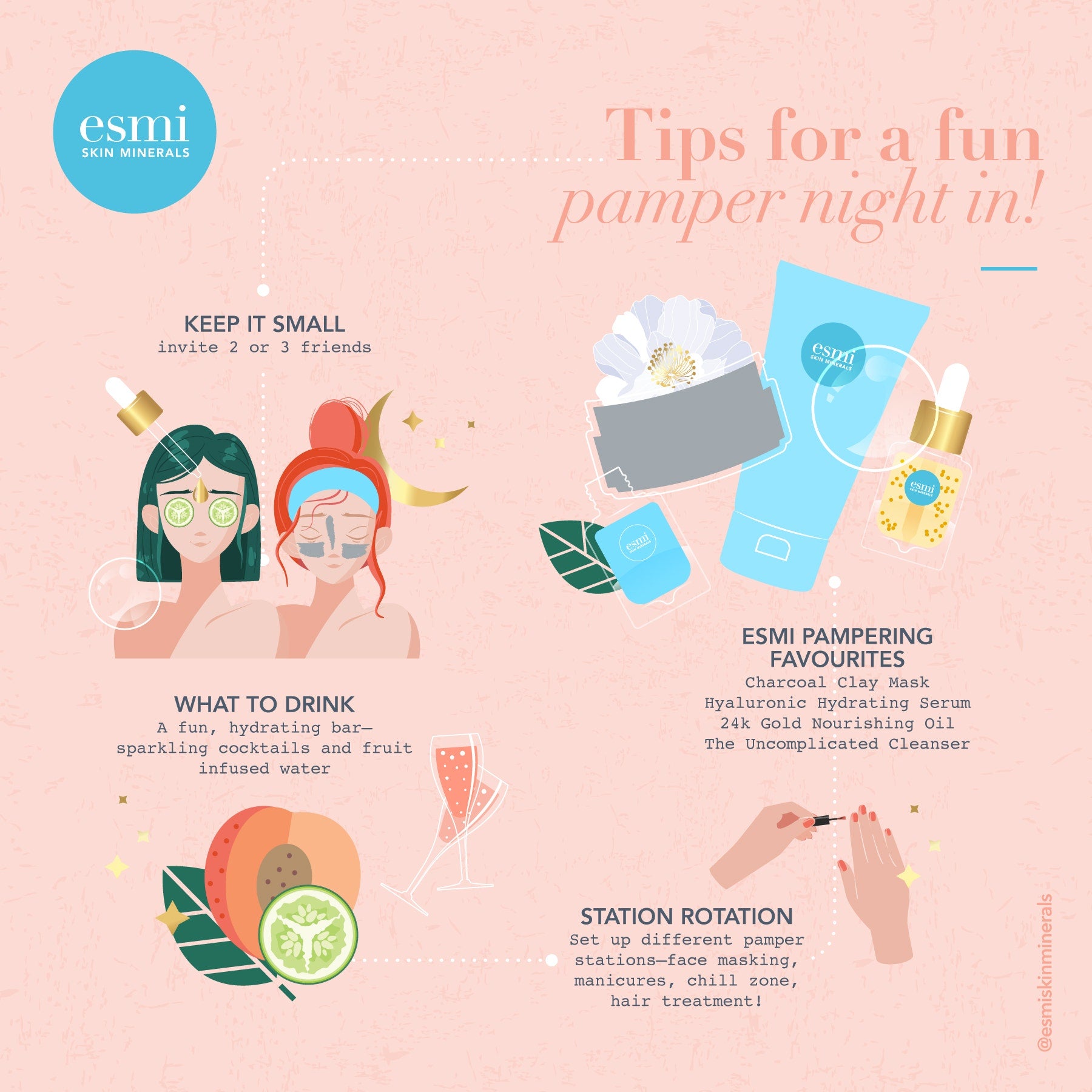 pamper night routine