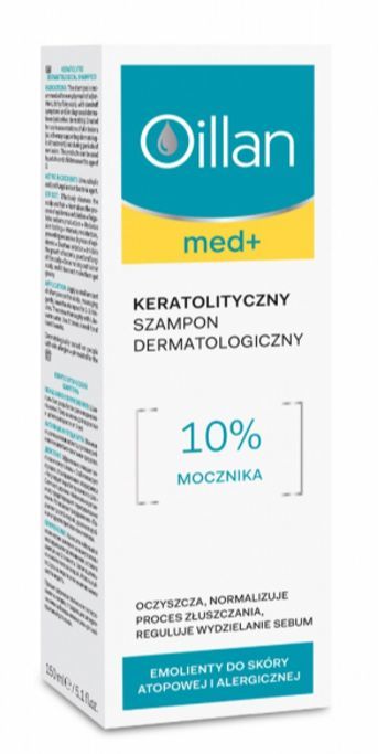 2 oillan med+ keratolityczny szampon dermatologiczny