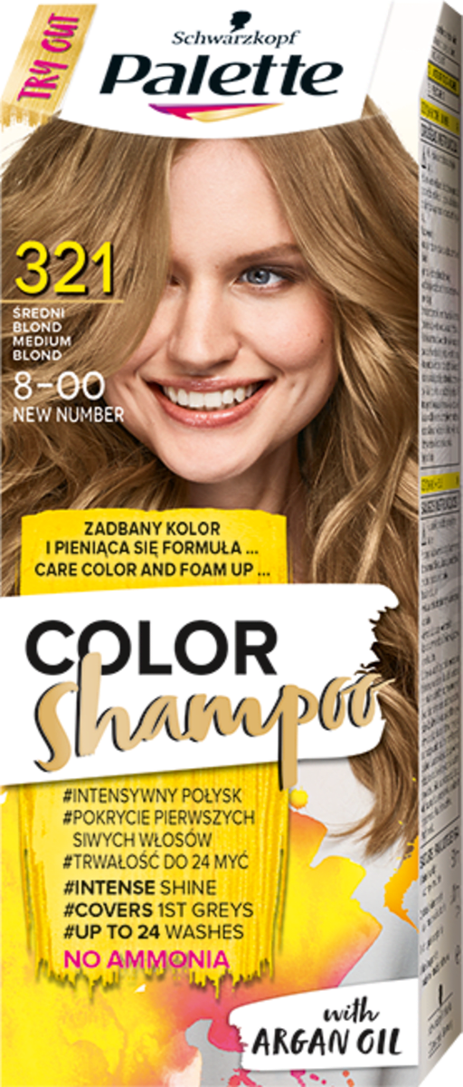 palette color shampoo szampon koloryzujący bez amoniaku nr 236 kasztan