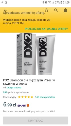 szampon dx2 koloryzujący