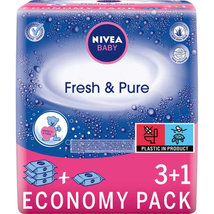 nivea baby chusteczki nawilżane fresh pure