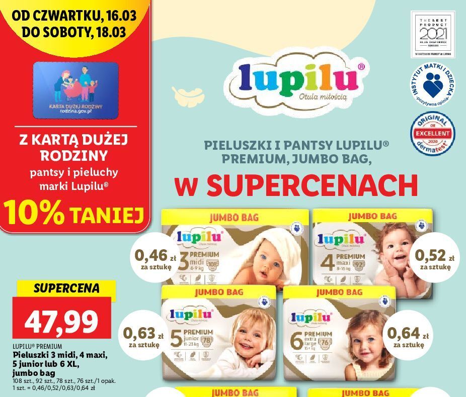 pieluchy 6 lidl.cena