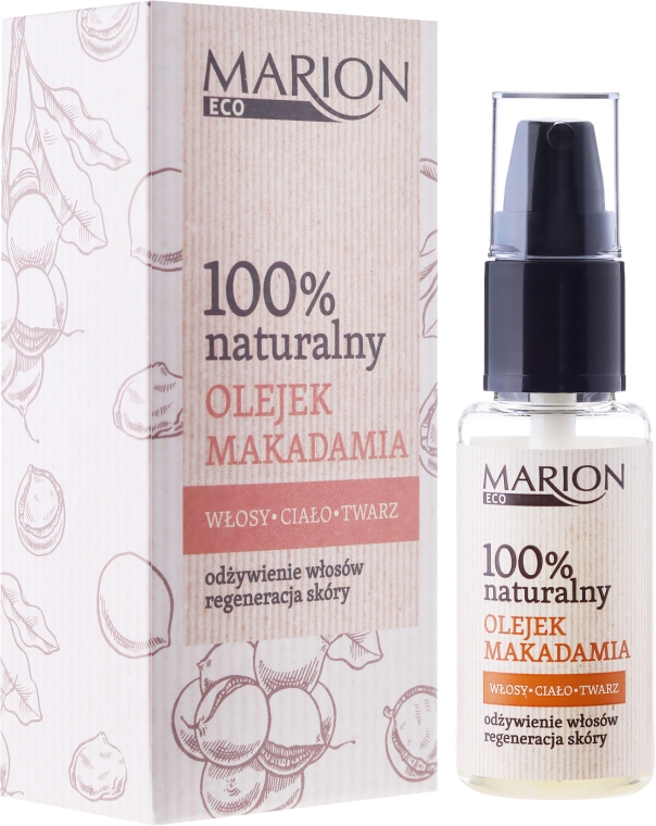 marion 100 naturalny olejek do włosów twarzy i ciała makadamia