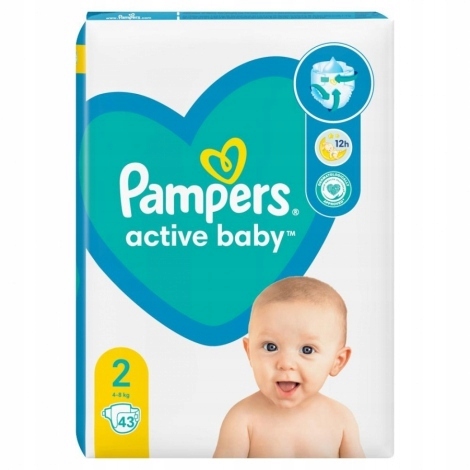 pampers active baby 2 43 sztuki