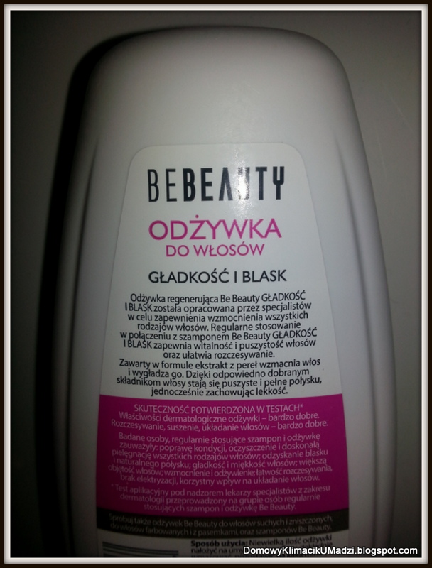 bebeauty odżywka do włosów gładkość i blask