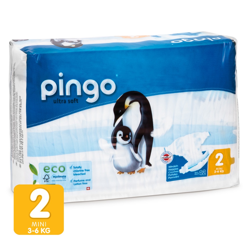 pingo pieluszki r.2 mini 42szt ekologiczne pampers