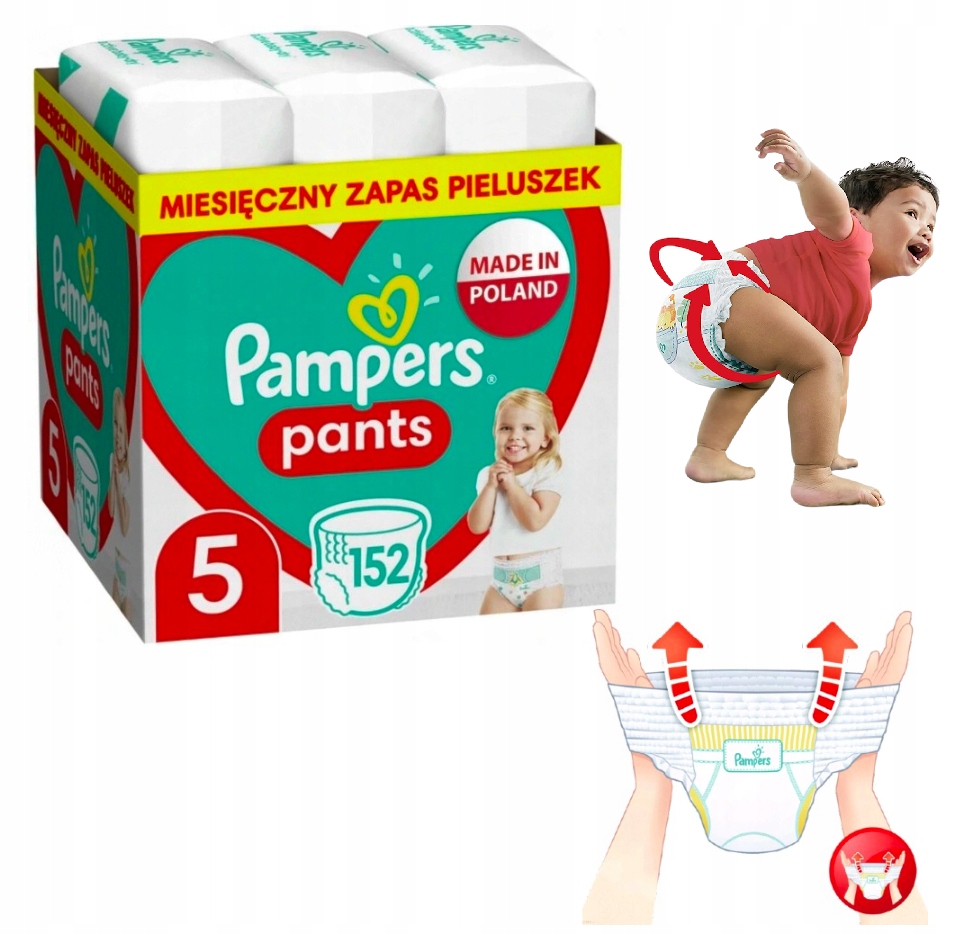 pampers pants zapas pieluchomajtki 5 junior 152 sz