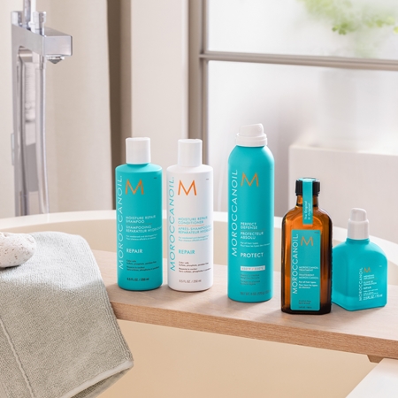 moroccanoil moisture repair odżywka do włosów zniszczonych zabiegami chemicznym