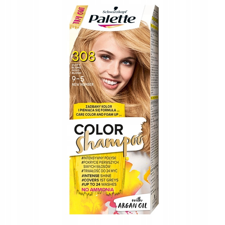 złocisty blond szampon koloryzujący palette efekty