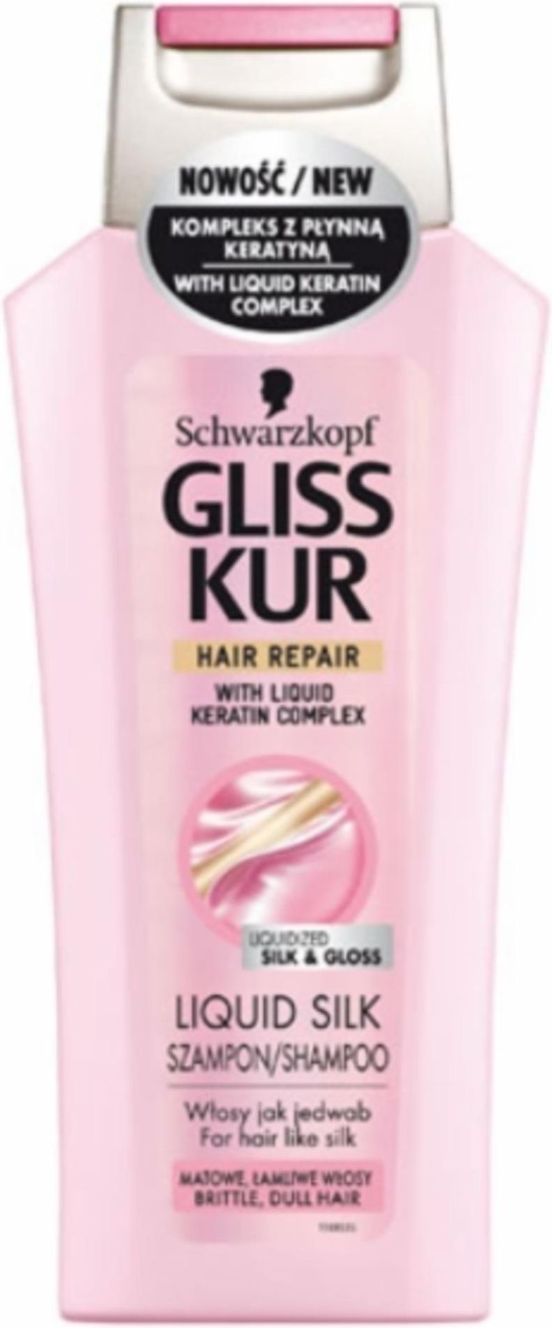 gliss kur liquid silk szampon do włosów łamliwych i matowych