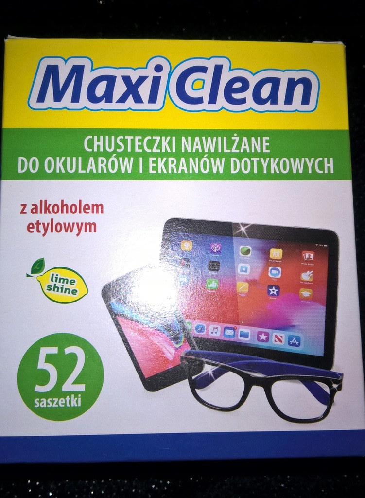 maxi clean nawilżane chusteczki do czyszczenia okularów