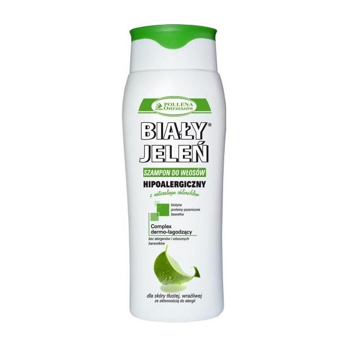 biały jeleń pollena naturalnym chlorofil 300ml szampon do włosów hipoalergiczny