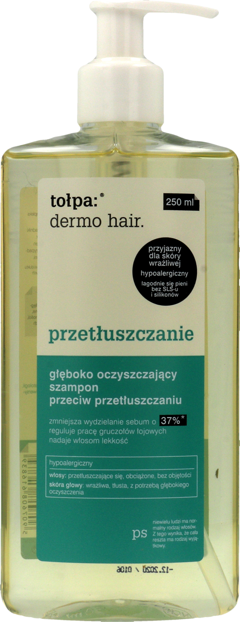 dermo hair głęboko oczyszczający szampon przeciw przetłuszczaniu 250 ml rosmann