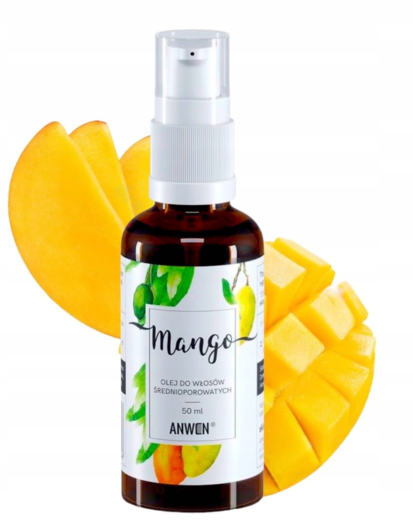 anwen olejek do włosów średnioporowatych mango