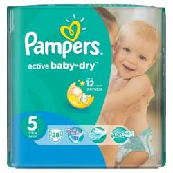 pampers active baby-dry 5 junior 28