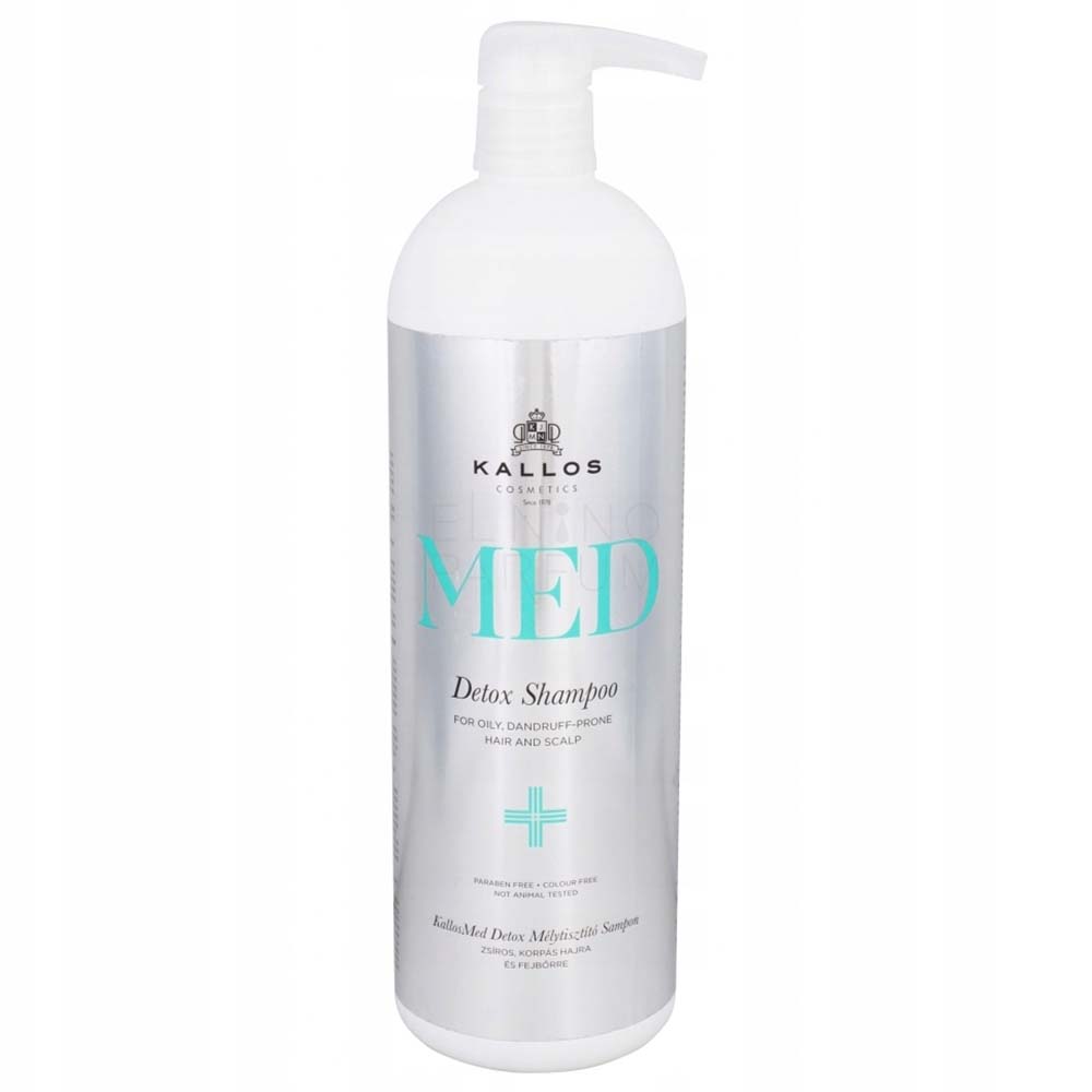 kallos med detox shampoo głęboko oczyszczający szampon przeciwłupieżowy 1000 ml