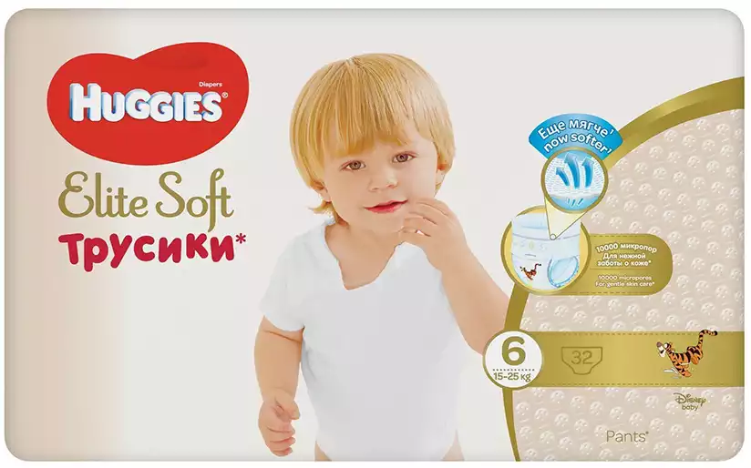 huggies elite soft трусик 6