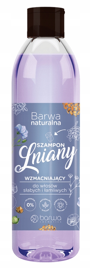 barwa naturalna wzmacniający szampon lniany