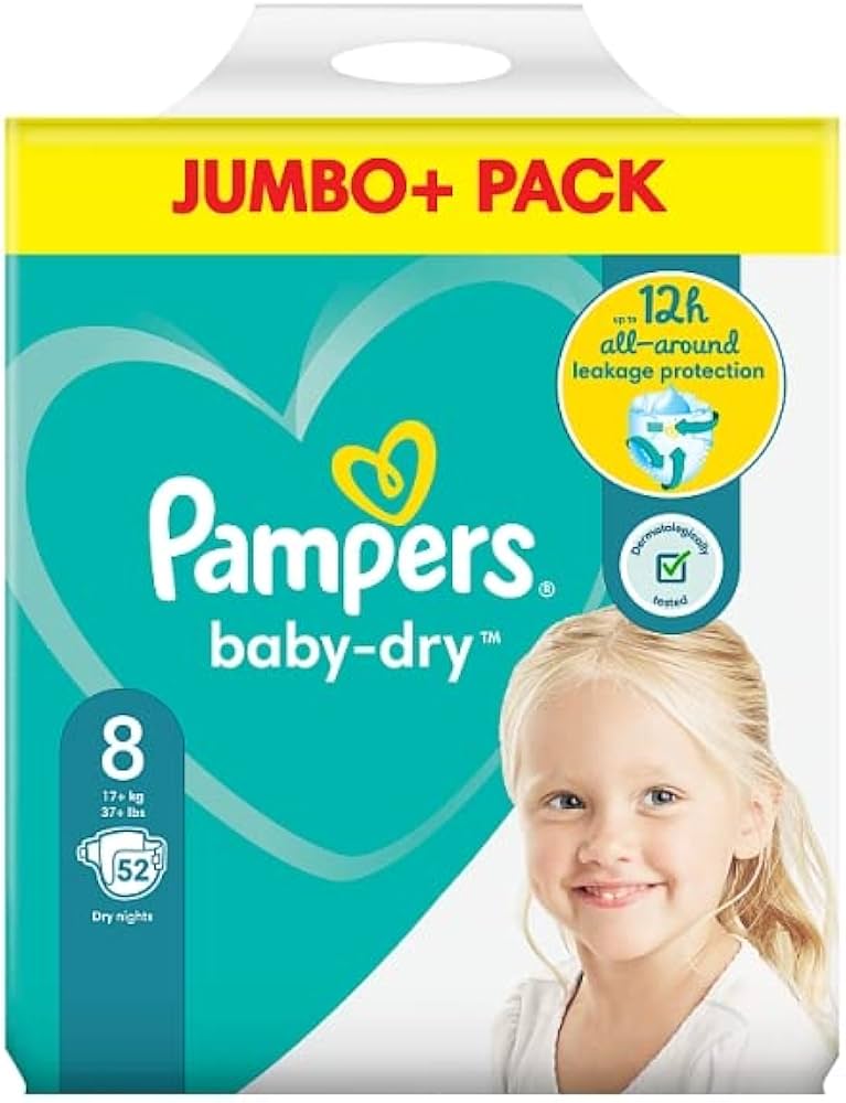 pampers jumbo paack size 8