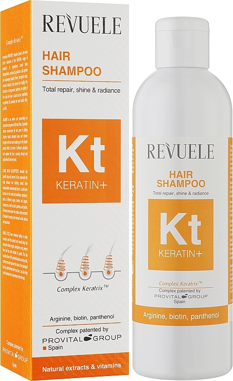 revuele keratin+ odbudowujący szampon nabłyszczający do włosów