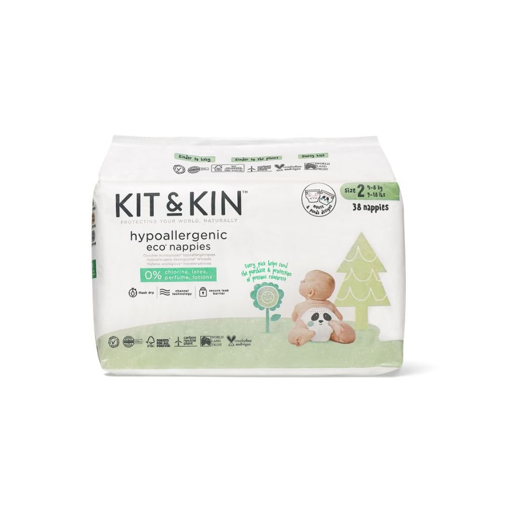 kit and kin biodegradowalne pieluszki jednorazowe panda junior