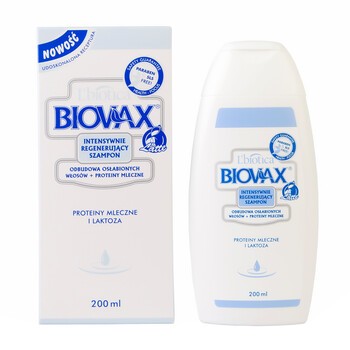 lbiotica biovax latte szampon odbudowa włosów osłabionych 200 ml