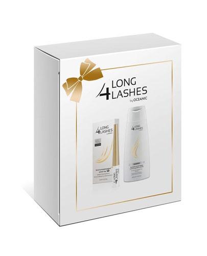 zestaw 4 long lashes serum do rzęns szampon wzmacniający