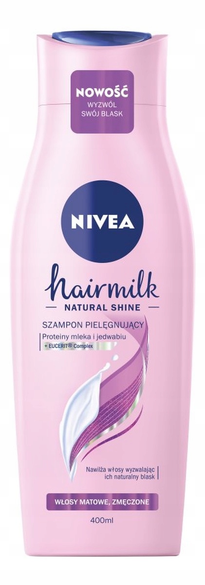 nivea hair milk szampon mleczny do włosów matowych ceneo różowy